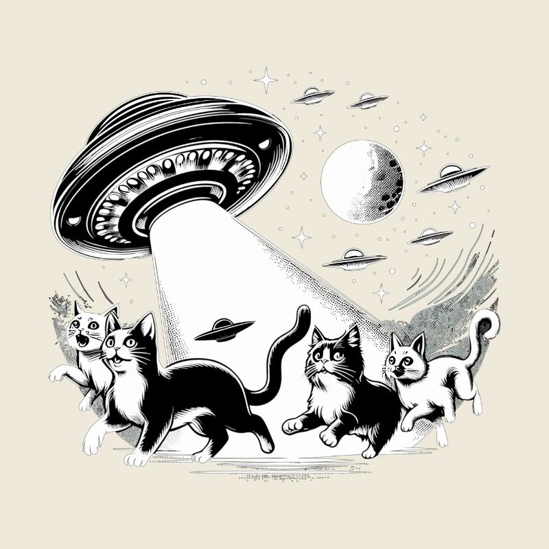 Alien Ufos Ufo Cat Cats Gift