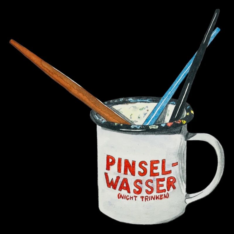 Pinselwasser Kunst Pinselsaft Pinsel Farbe Glas
