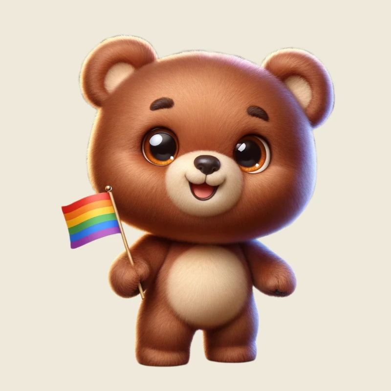 Teddy Tom mit Regenbogenflagge