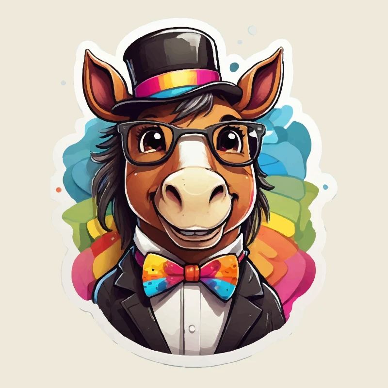 Rainbow Esel Gentleman