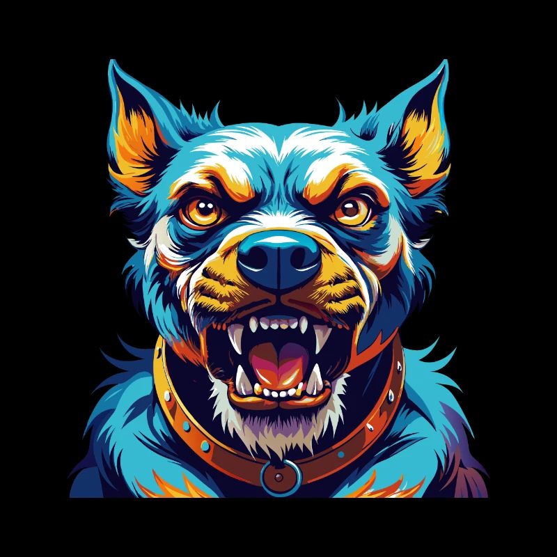 Cordoue Chien de combat Race Coloré Dessin animé Kawaii