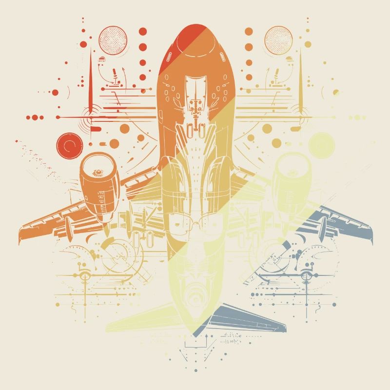 Dessin d’avion Look rétro
