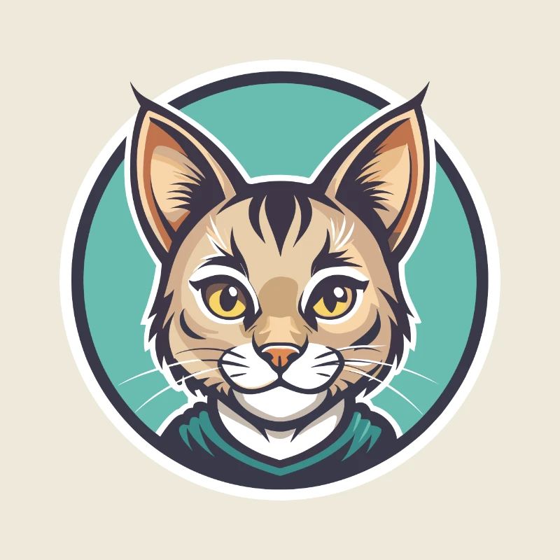 Pixie Bob Katze Rasse Cartoon Kawaii Tier Haustier