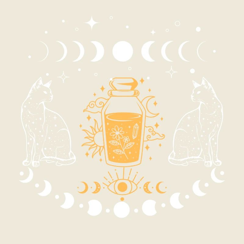 Moonlit Cat Alchemy Bottle