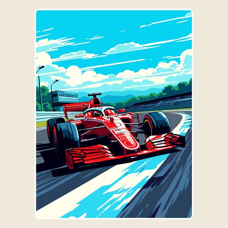 Affiche de voyage de la course automobile du circuit de Monza en Italie