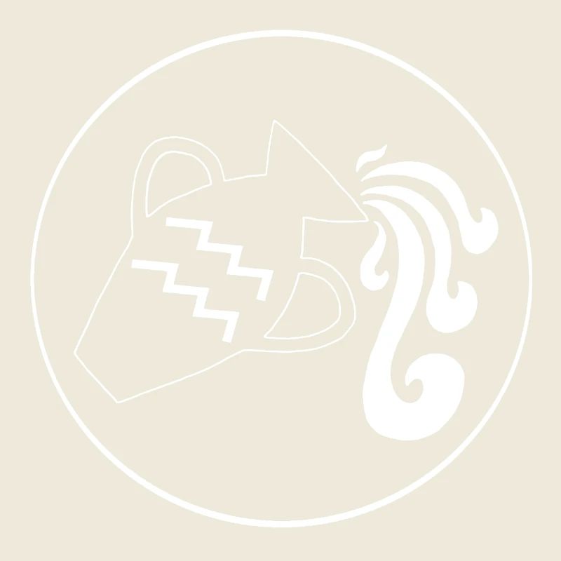 Signe du zodiaque verseau (blanc)