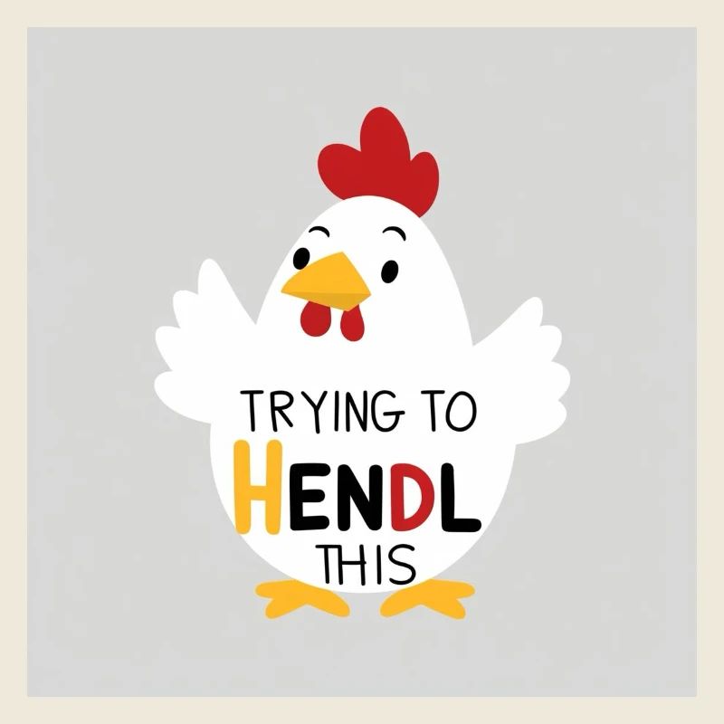 Drôle de poulet « Trying to hendl this »