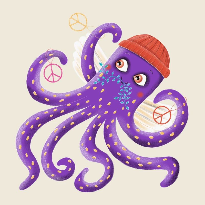 Peace octopus Sepp swims for peace