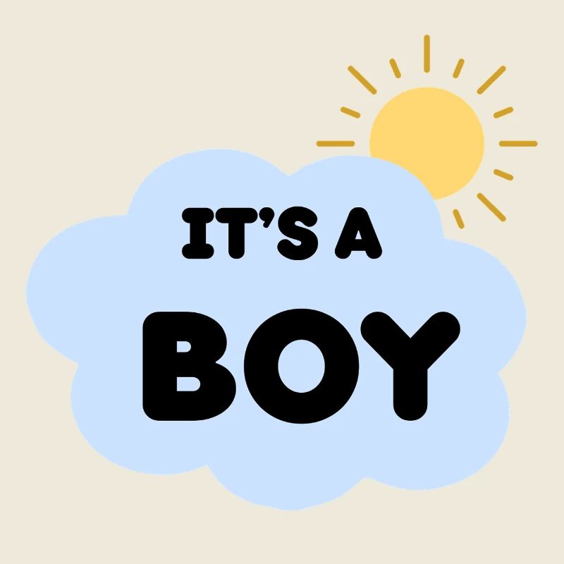 Durchsage Geburtsjunge Cloud Sun, es ist ein Junge