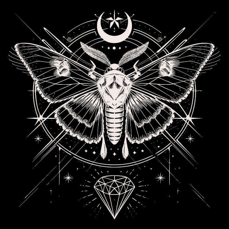 Mystical Moths Geometry Esoteric