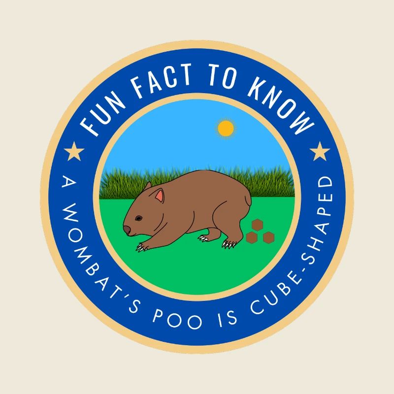 A wombat's poo is cube-shaped