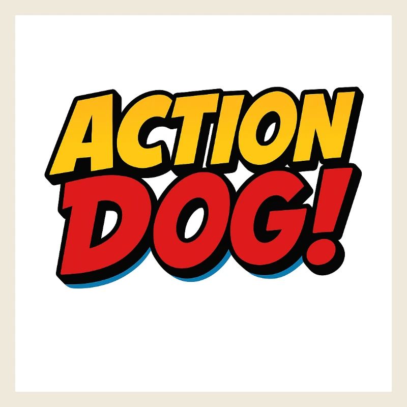 Action Hund Comic Stil