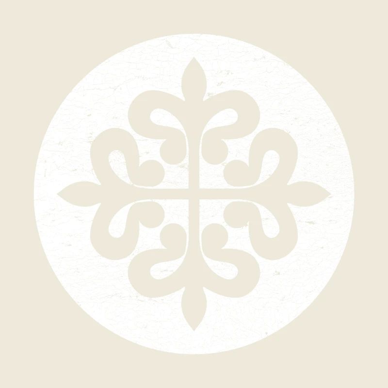 Croix d’Alcantara dans un cercle blanc