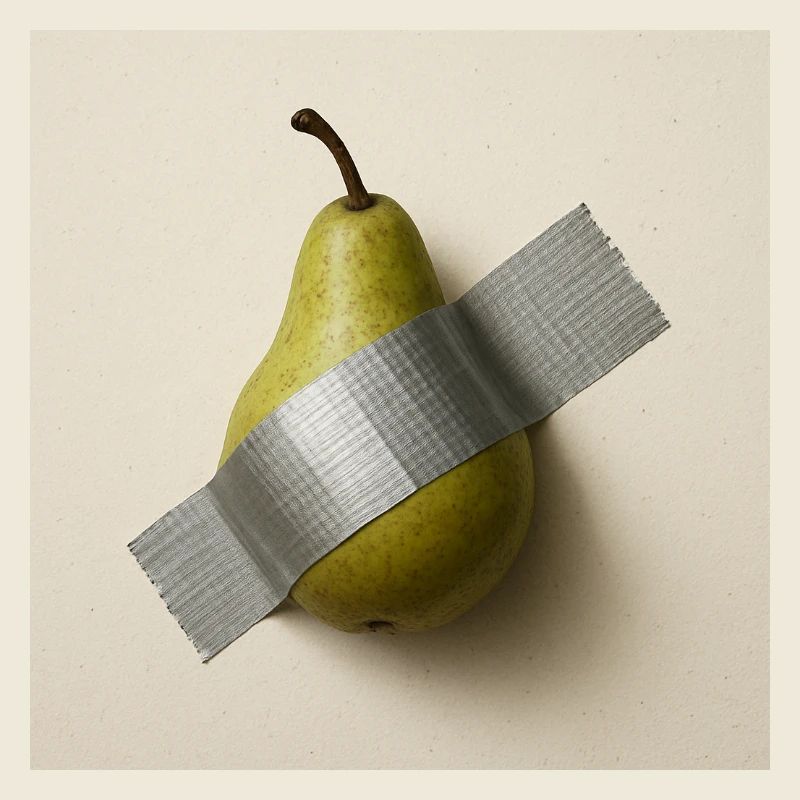 Abstract Pear Metaphorical Artwork