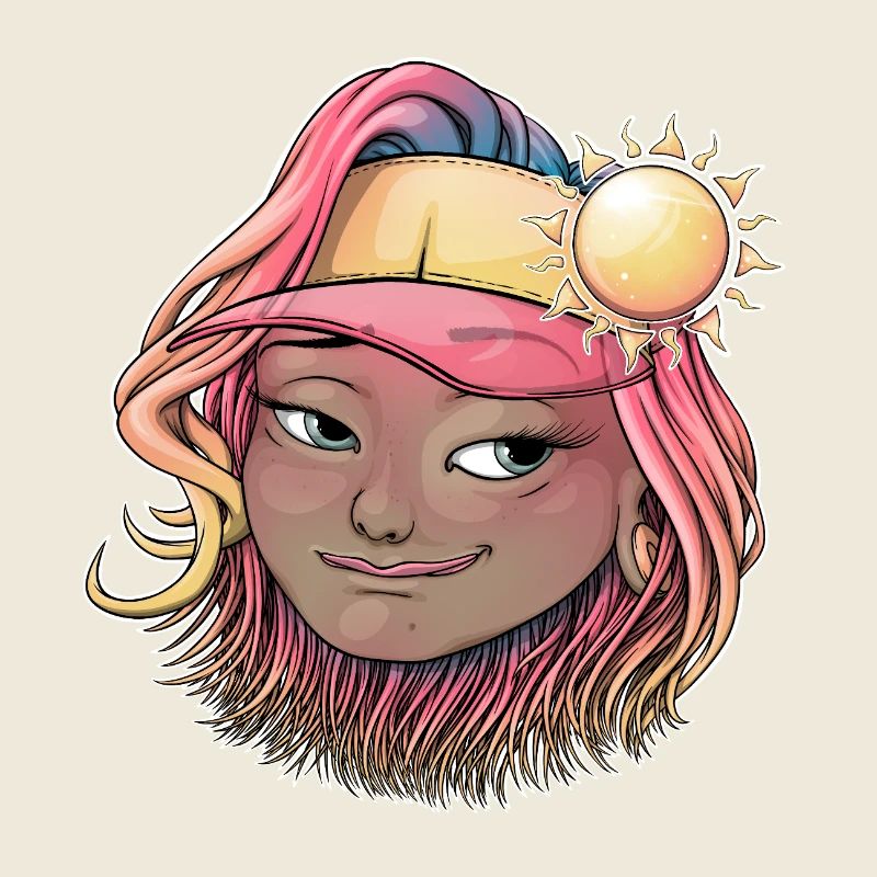 Illustration de fille boho ensoleillée