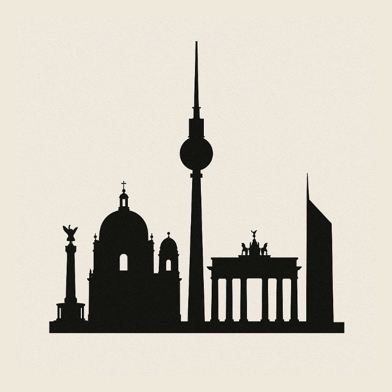 Silhouette de la ligne d’horizon de Berlin
