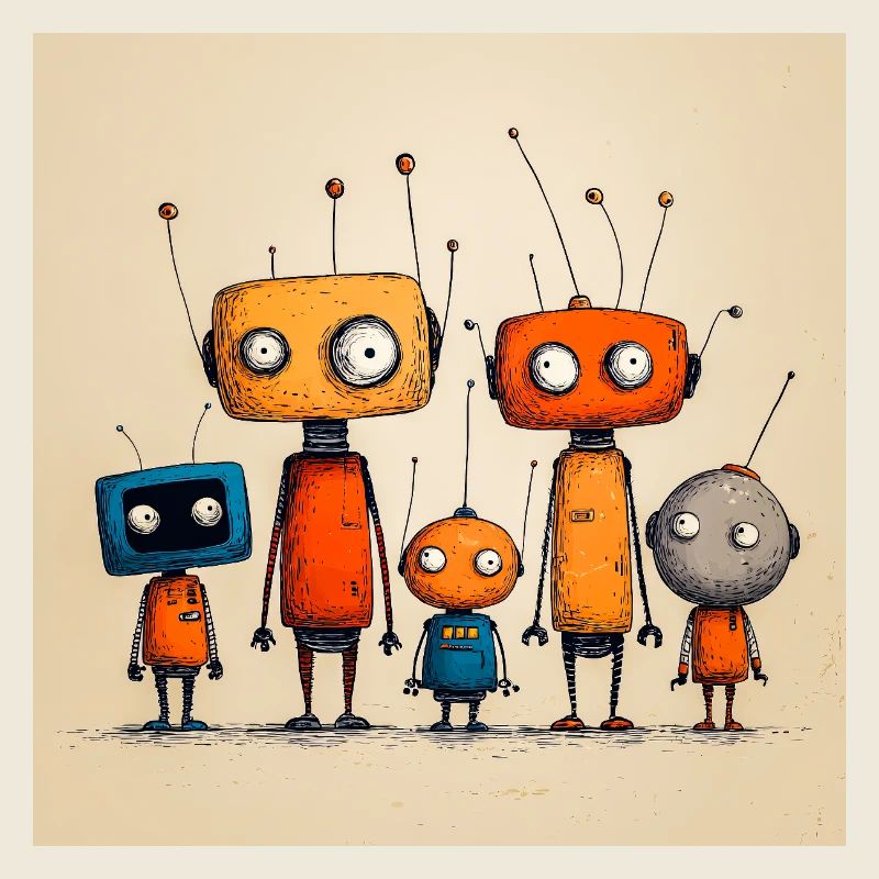 Robot Amicaux Enfantins