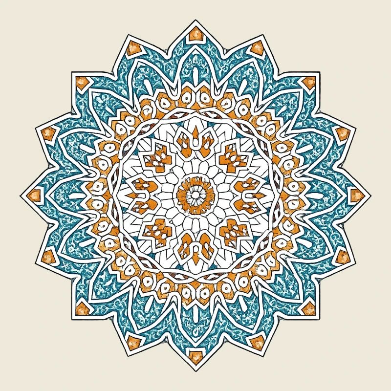 Persian Mandala – Blue & Gold