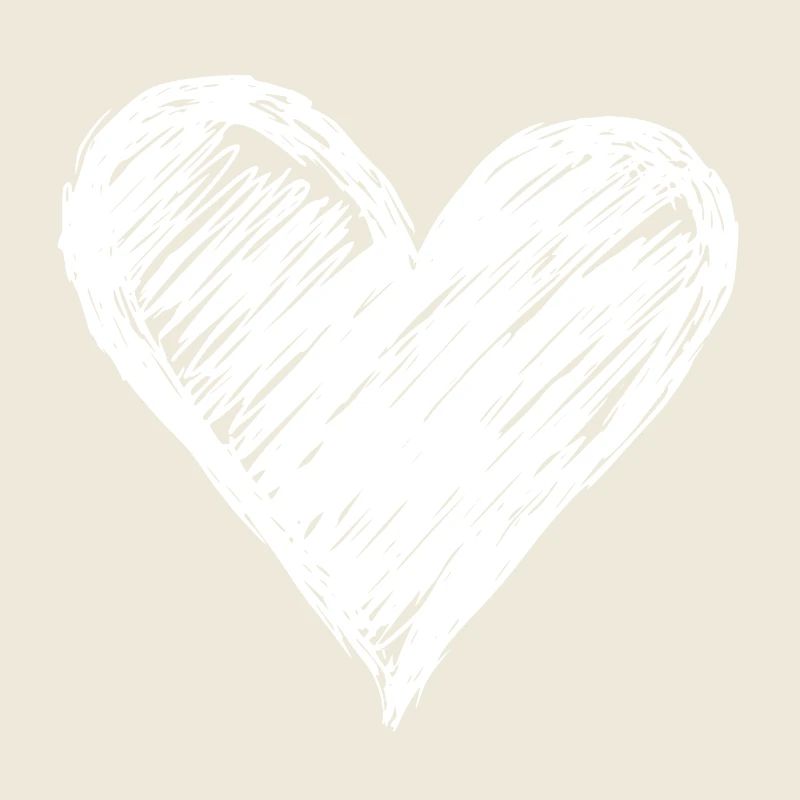 Hand-drawn heart with sketch style