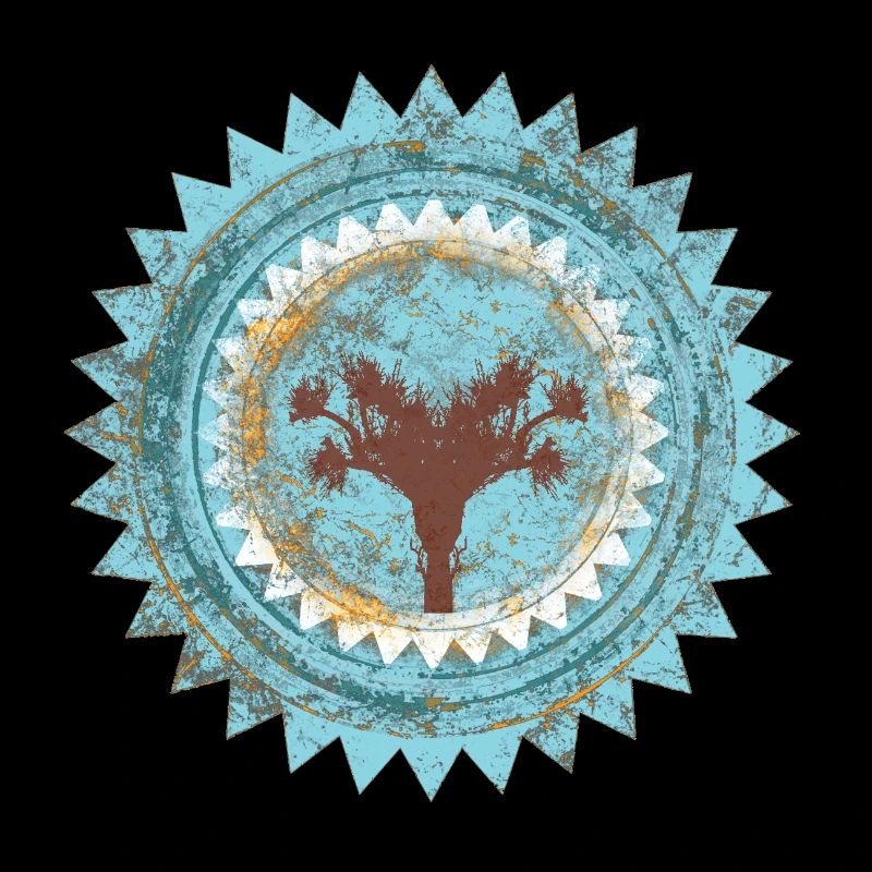 Distressed Baum Siegel Blau Mallorca