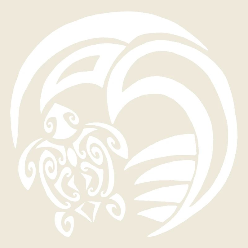 Tortue blanche et océan