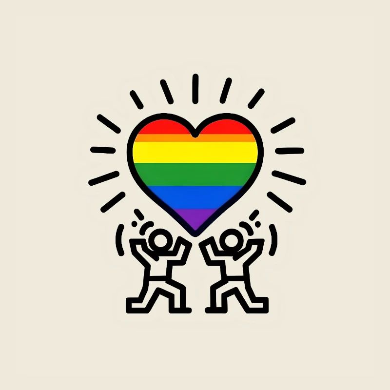 Herz-Regenbogen-Feier