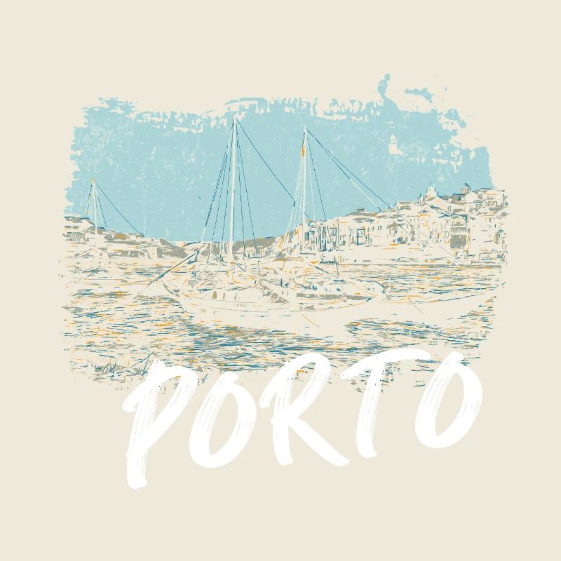 Porto Douro Boote Rabelo Illustration