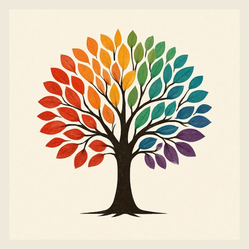 Regenbogen Baum Illustration