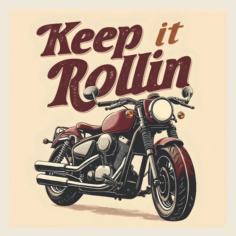 Keep it Rollin' – Typographie minimaliste