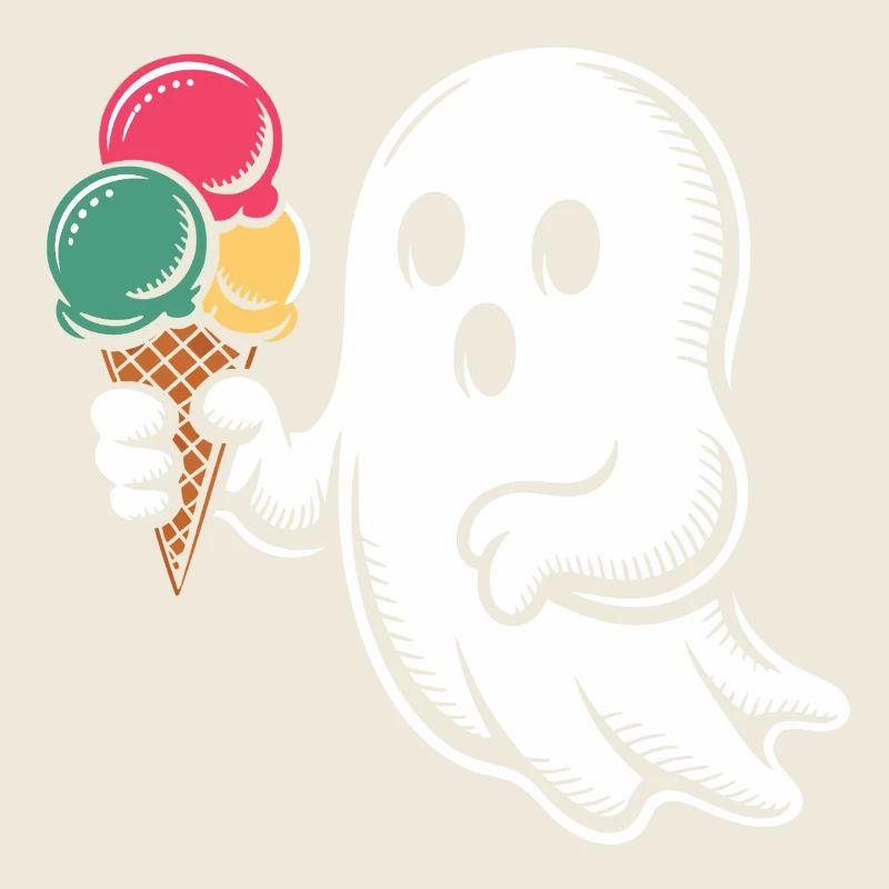 Geist mit Eiscreme Popart