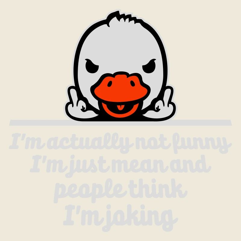 Ente Mittelfinger Not Funny Mean People Think Joke