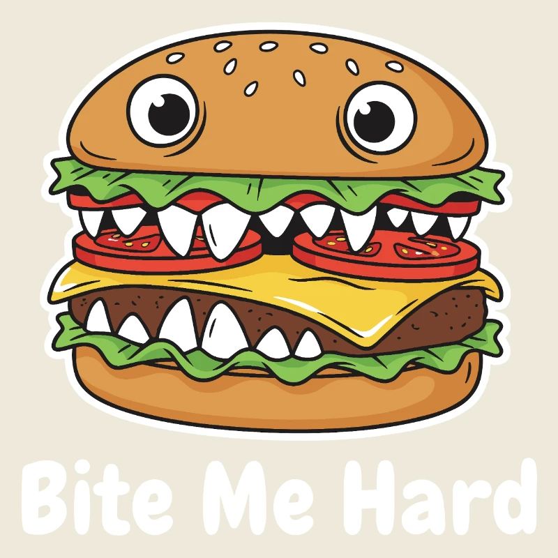 Me Hard Cartoon Burger