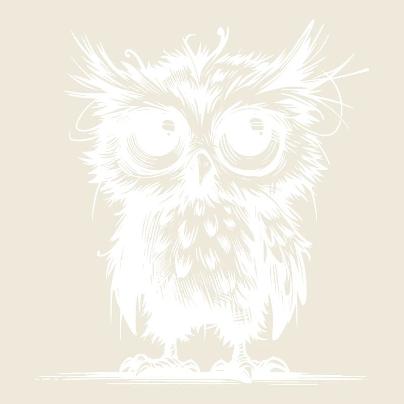 Müde Eulen Wächter des Waldes