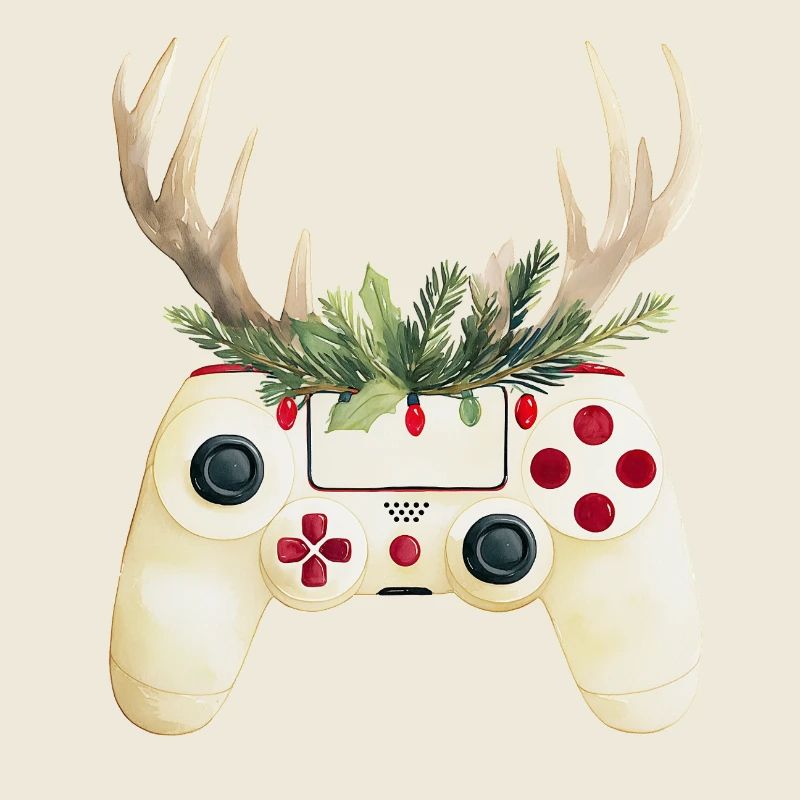 Christmas controller with deer antlers