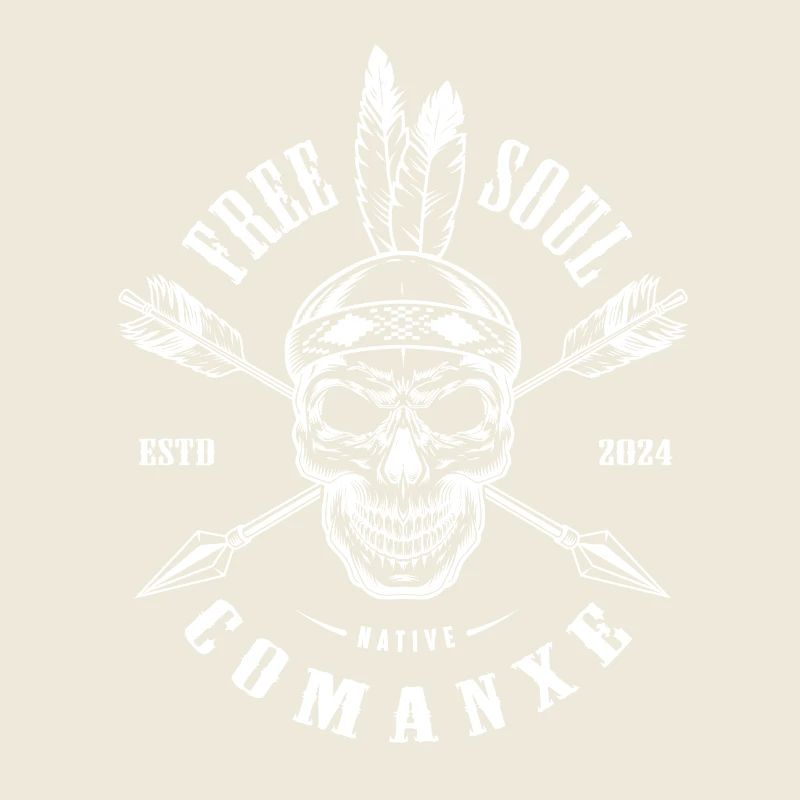 Punk-Schädel mit Pfeil-Logo