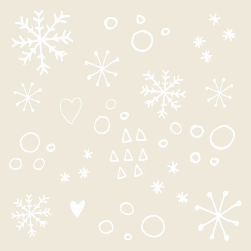 Snowflake Patterns Winter Christmas Minimalist Drawing