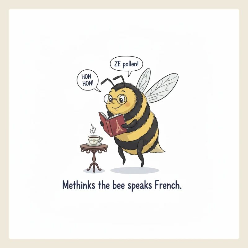 Bee apprend le français : Méthinks
