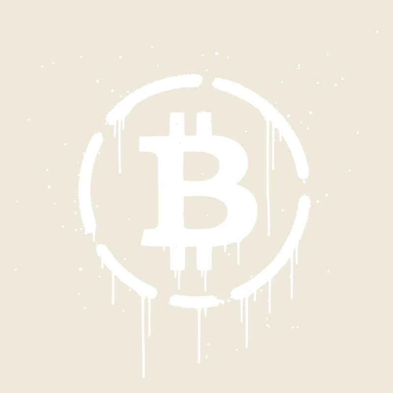 Bitcoin Logo Graffiti Crypto