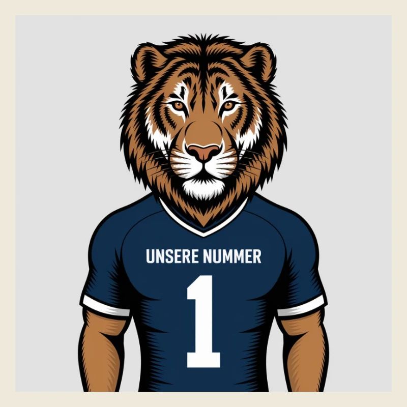 Tiger Maskottchen Jersey Druck