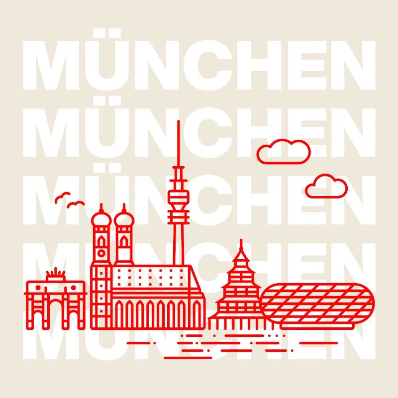 MÜNCHEN SKYLINE STACK – MIA SAN MUNICH