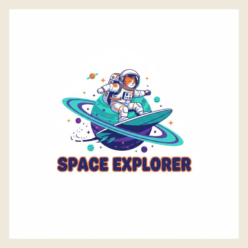 Space Explorer – Un chat astronaute surfe sur Satur