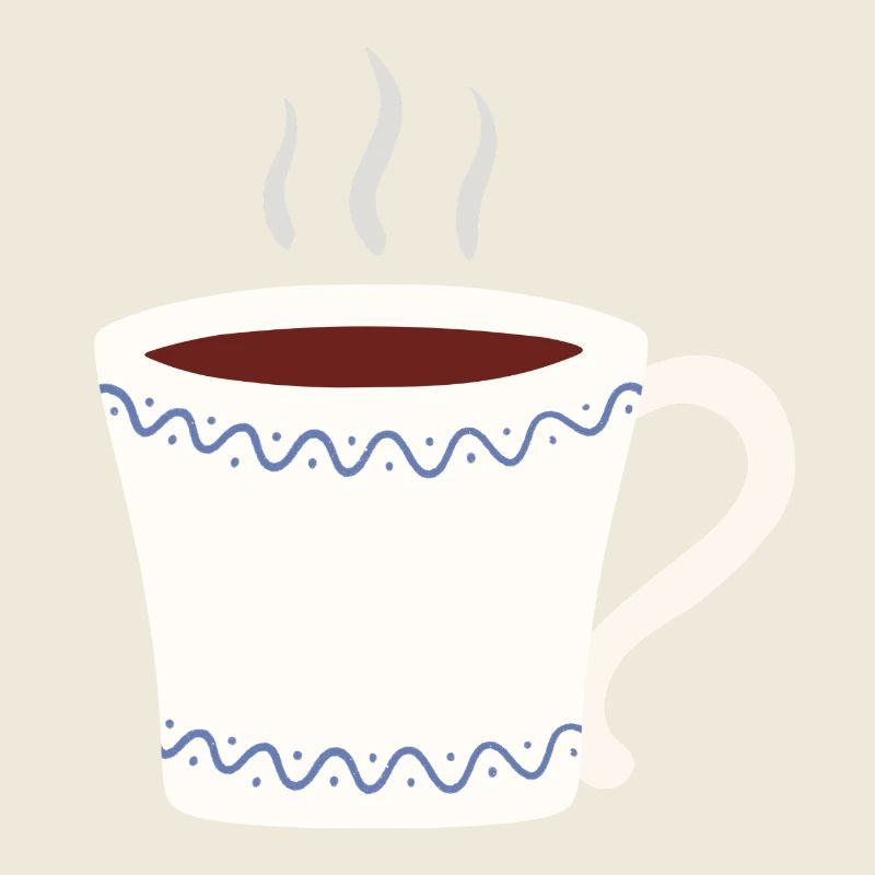 Dampfender Becher mit blauem Wave-Verschluss