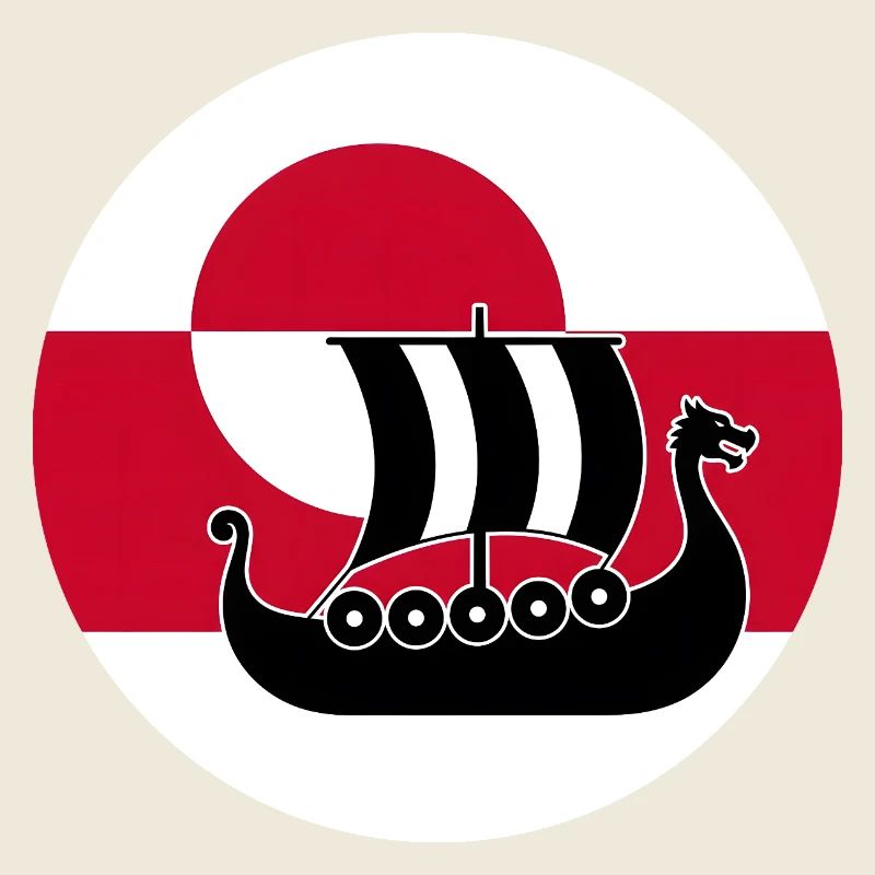 Conception de drakkar du drakkar du drapeau du Groenland