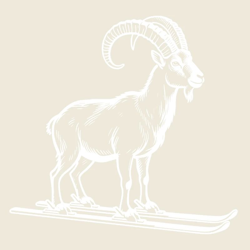 Funny ibex for skiers