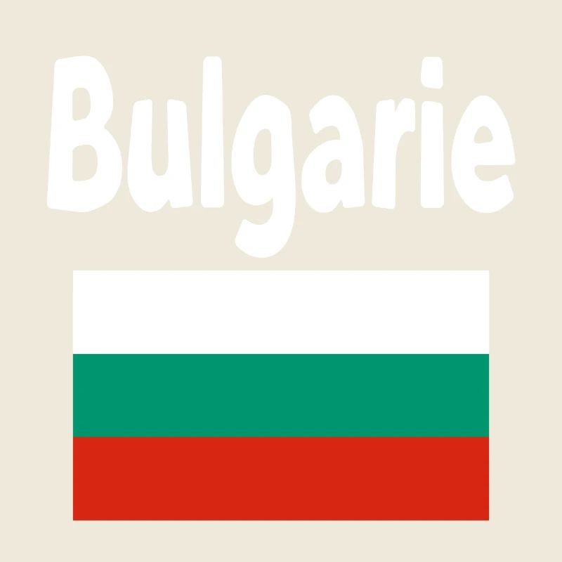 Bulgarie Drapeau et Typographie Bold