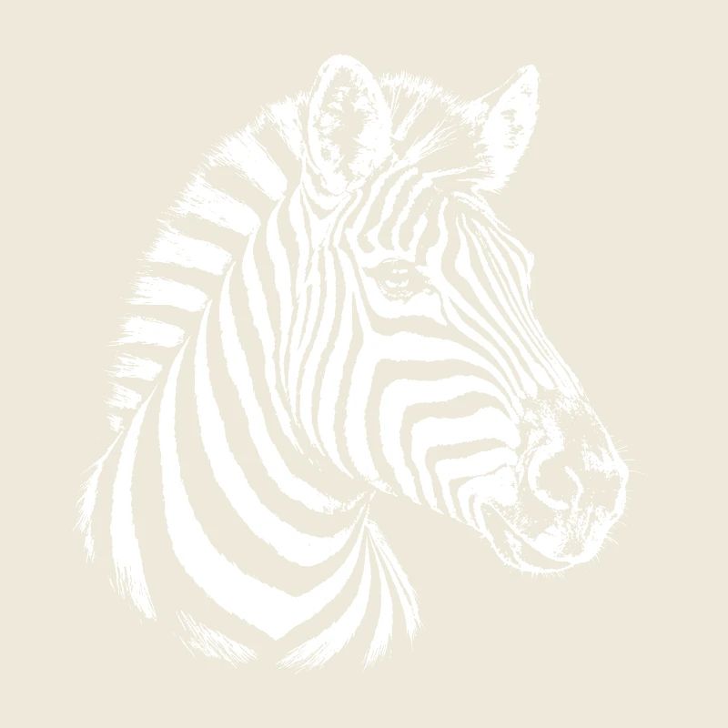 Zebra – black and white graphic with a zebra