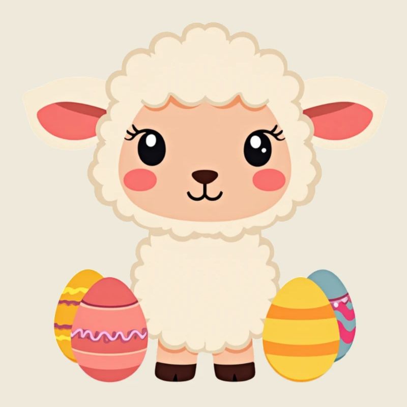 Moutons à Pâques