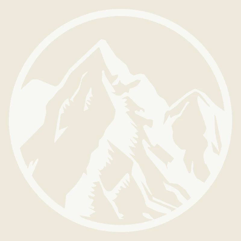 Kreis Berggipfel Berge