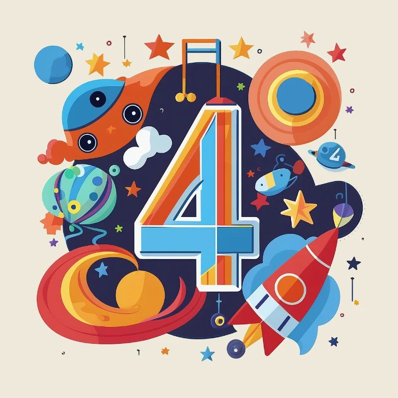 Monde de fusées du 4e anniversaire de l’espace