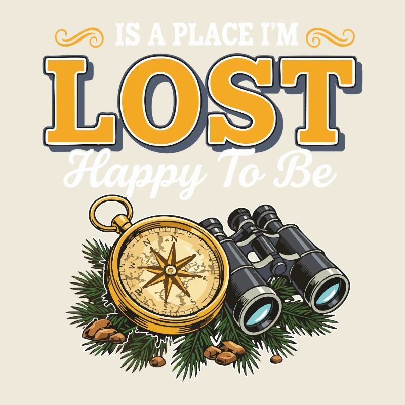 Lost Happy To Be Compass Hike Binoculars